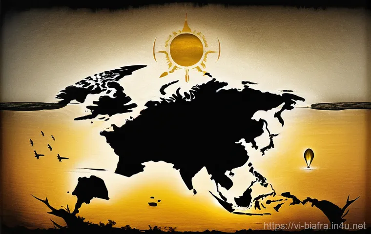 비아프라 전쟁과 영국 개입 - **Biafran Humanitarian Crisis: Hope Amidst Hardship**
    "A poignant, realistic photograph-style im...