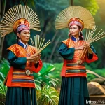 Home 21 비아프라 전통 음악 - A vibrant traditional Biapha musical performance in the Central Highlands of Vietnam, featuring musi...